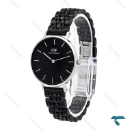 ساعت دنیل ولینگتون زنانه گرد مشکی نقره ای متوسط DW-6283-L