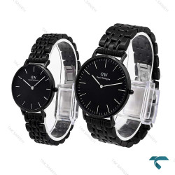 ساعت ست دنیل ولینگتون تمام مشکی بند فلزی DW-6288-S