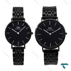 ساعت ست دنیل ولینگتون تمام مشکی بند فلزی DW-6288-S