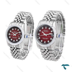 ساعت ست رولکس استیل صفحه قرمز Rolex-6298-S