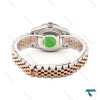 ساعت Rolex زنانه دورنگ رزگلد صفحه قهوه ای ایندکس یونانی دورنگین Rolex-6299-L