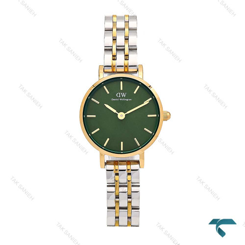 ساعت DW زنانه دورنگ طلایی صفحه سبز مینی DW-6308-L ساعت DW زنانه دورنگ طلایی صفحه سبز مینی DW-6308-L