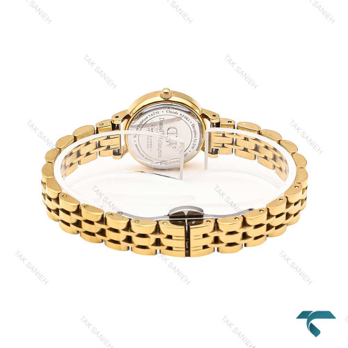 ساعت دنیل ولینگتون زنانه طلایی صفحه سفید مینی DW-6309-L