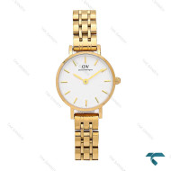 ساعت دنیل ولینگتون زنانه طلایی صفحه سفید مینی DW-6309-L