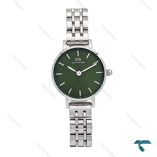 ساعت دنیل ولینگتون زنانه استیل صفحه سبز مینی DW-6310-L
