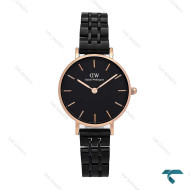 ساعت دنیل ولینگتون زنانه مشکی رزگلد بند فلزی اسمال DW-6313-L
