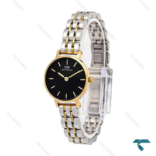 ساعت DW زنانه دورنگ طلایی صفحه مشکی مینی DW-6315-L ساعت DW زنانه دورنگ طلایی صفحه مشکی مینی DW-6315-L