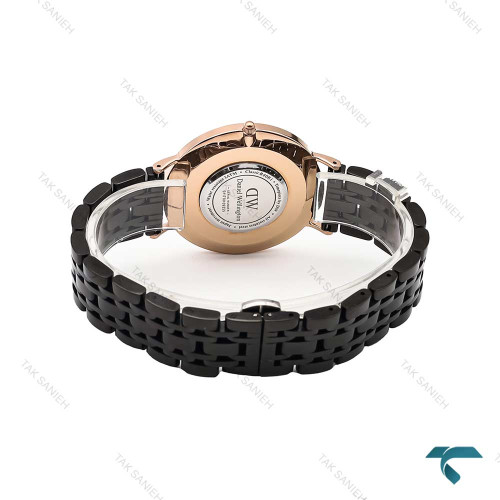 ساعت دنیل ولینگتون مردانه مشکی قاب رزگلد DW-6329-G