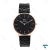 ساعت دنیل ولینگتون مردانه مشکی قاب رزگلد DW-6329-G