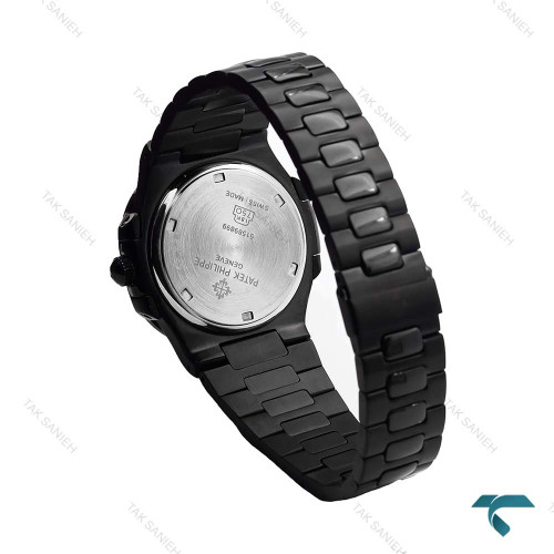 ساعت پتک فیلیپ مردانه تمام مشکی ایندکس رزگلد Patek-6331-G