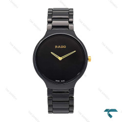 ساعت رادو مردانه مشکی سرامیکی عقربه طلایی Rado-6337-G