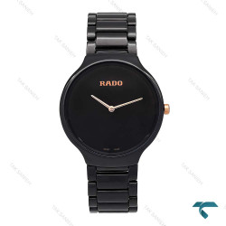 ساعت رادو مردانه مشکی سرامیکی عقربه رزگلد Rado-6338-G