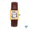 ساعت کارتیه Tank زنانه طلایی بند چرم قهوه ای اسمال Cartier-6363-L ساعت کارتیه Tank زنانه طلایی بند چرم قهوه ای اسمال Cartier-6363-L