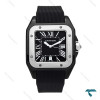ساعت کارتیر سانتوس 100 مردانه مشکی نقره ای بند رابر Cartier-6366-G ساعت کارتیر سانتوس 100 مردانه مشکی نقره ای بند رابر Cartier-6366-G