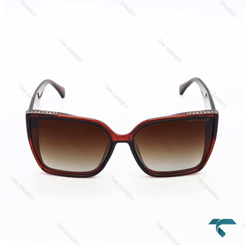 عینک آفتابی زنانه لویی ویتون قرمز طلایی Louis Vuitton-6463-L