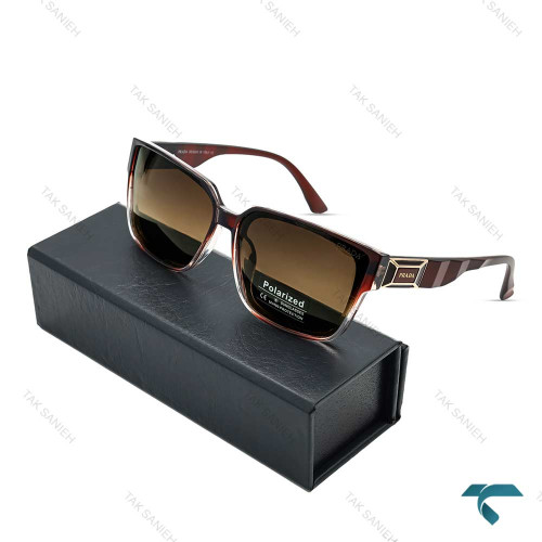 عینک آفتابی پرادا زنانه قهوه ای پلاریزه Prada-6488-L