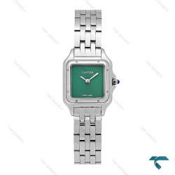 ساعت کارتیه پنته زنانه سیلور صفحه سبز مهندسی اسمال Cartier-6493-L ساعت کارتیه پنته زنانه سیلور صفحه سبز مهندسی اسمال Cartier-6493-L