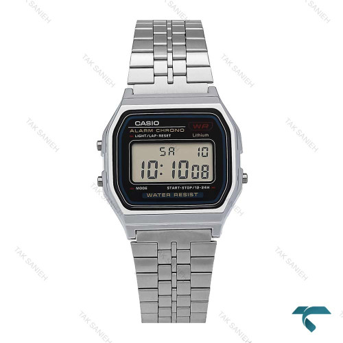 ساعت کاسیو نوستالژی A159WA-N1 مردانه استیل صفحه مشکی Casio-6496-G ساعت کاسیو نوستالژی A159WA-N1 مردانه استیل صفحه مشکی Casio-6496-G