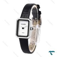 ساعت شنل Première Ribbon زنانه سیلور بند چرم مشکی Chanel-6498-L