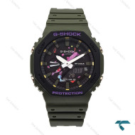 کاسیو جیشاک GA2100 مردانه سبز مشکی صفحه آبرنگ Gshock-6508-G