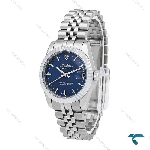 ساعت رولکس زنانه استیل صفحه سرمه ای خطی مدیوم Rolex-6541-L ساعت رولکس زنانه استیل صفحه سرمه ای خطی مدیوم Rolex-6541-L