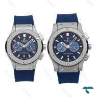 ست ساعت هابلوت طوسی سرمه ای کورنوگراف Hublot-6582-S
