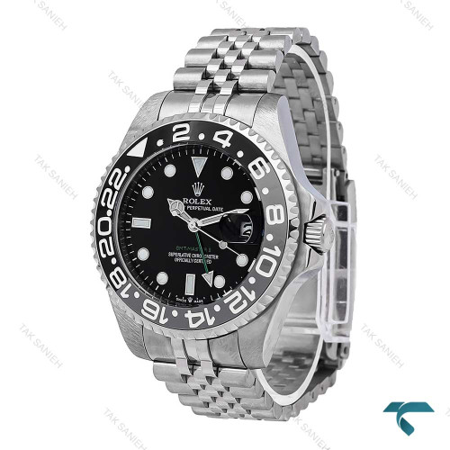 ساعت مردانه رولکس GMT مستر 2 استیل مشکی بند جوبیلی Rolex-6624-G