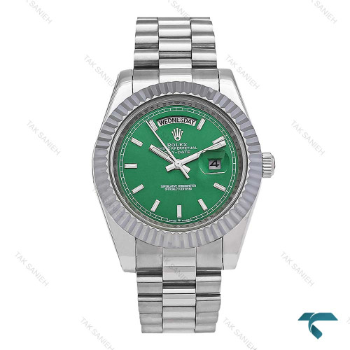 ساعت مردانه رولکس دی دیت سیلور صفحه سبز Rolex-6632-G