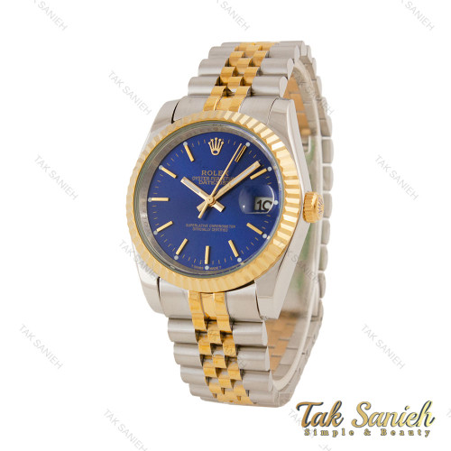 ساعت رولکس مردانه دورنگ طلایی صفحه سرمه ای ایندکس خطی Rolex-5652-G ساعت رولکس مردانه دورنگ طلایی صفحه سرمه ای ایندکس خطی Rolex-5652-G