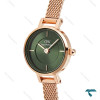 ساعت DW زنانه گرد حصیری مینی رزگلد صفحه سبز DW-6649-L