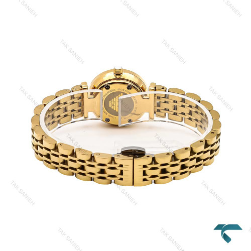 ساعت زنانه امپریو آرمانی مینی طلایی صفحه مشکی Armani-6681-L