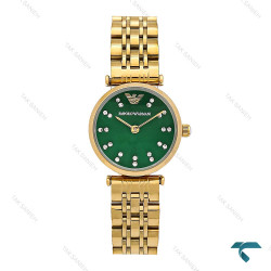 ساعت زنانه امپریو آرمانی مینی طلایی صفحه سبز Armani-6684-L ساعت زنانه امپریو آرمانی مینی طلایی صفحه سبز Armani-6684-L