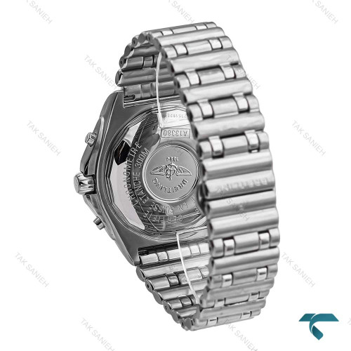ساعت مردانه برایتلینگ Chronomat نقره ای صفحه آبی Breitling-6696-G