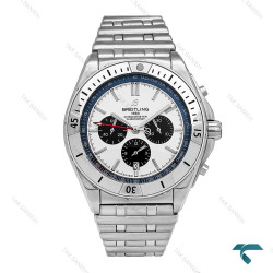 ساعت مردانه برایتلینگ Chronomat سیلور صفحه سفید پاندا Breitling-6699-G