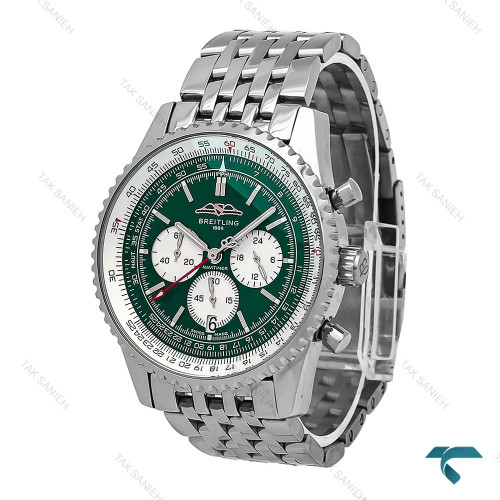 ساعت مردانه برایتلینگ NAVITIMER خلبانی سیلور صفحه سبز Breitling-6700-G ساعت مردانه برایتلینگ NAVITIMER خلبانی سیلور صفحه سبز Breitling-6700-G