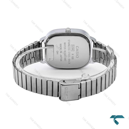 ساعت مردانه کاسیو جهارگوش سیلور صفحه مشکی Casio-6707-G