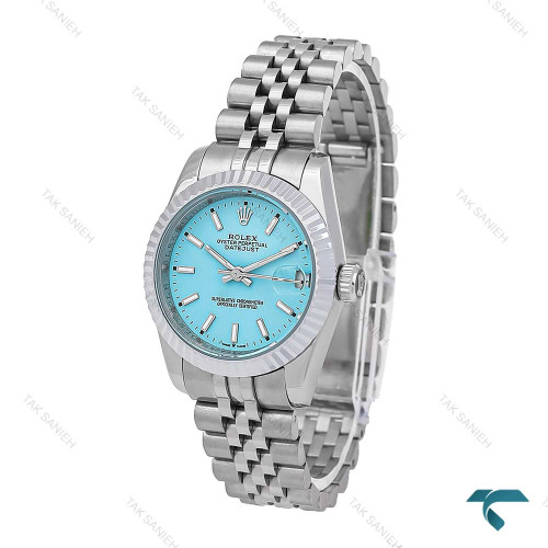 ساعت رولکس زنانه سیلور تیفانی خطی مدیوم Rolex-6739-L ساعت رولکس زنانه سیلور تیفانی خطی مدیوم Rolex-6739-L