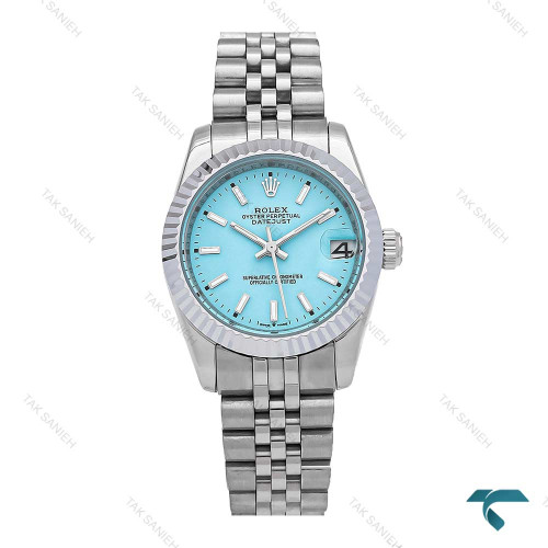ساعت رولکس زنانه سیلور تیفانی خطی مدیوم Rolex-6739-L ساعت رولکس زنانه سیلور تیفانی خطی مدیوم Rolex-6739-L