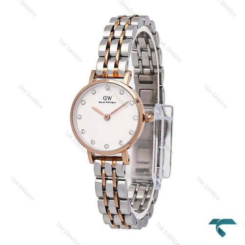 ساعت دنیل ولینگتون زنانه مینی گرد دورنگ رزگلد ایندکس نگین DW-6763-L ساعت دنیل ولینگتون زنانه مینی گرد دورنگ رزگلد ایندکس نگین DW-6763-L