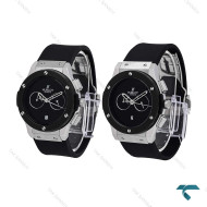 ساعت ست هابلوت نقره ای مشکی مهندسی Hublot-6786-S