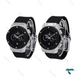 ساعت ست هابلوت نقره ای مشکی مهندسی Hublot-6786-S