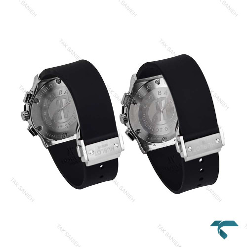 ساعت ست هابلوت نقره ای مشکی مهندسی Hublot-6786-S