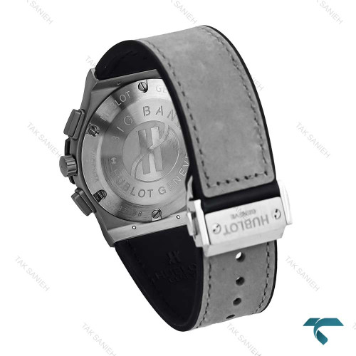 ساعت هابلوت مردانه سه موتوره طوسی صفحه مهندسی Hublot-6787-G