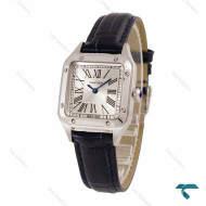 ساعت کارتیر سانتوس دومونت زنانه سیلور سرمه ای Cartier-6818-L ساعت کارتیر سانتوس دومونت زنانه سیلور سرمه ای Cartier-6818-L