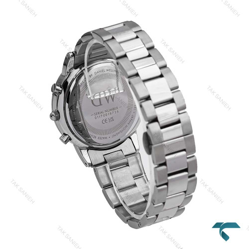 ساعت مردانه DW سه موتوره نقره ای صفحه سفید DW-6866-G