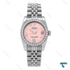 ساعت رولکس زنانه استیل صفحه صورتی دورنگین ایندکس نگین Rolex-6851-L ساعت رولکس زنانه استیل صفحه صورتی دورنگین ایندکس نگین Rolex-6851-L