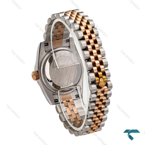 ساعت رولکس زنانه دورنگ رزگلد صفحه قهوه ای Rolex-6895-L
