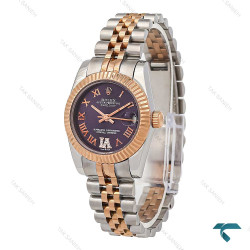رولکس زنانه رولکس دورنگ رزگلد صفحه بنفش Rolex-6896-L رولکس زنانه رولکس دورنگ رزگلد صفحه بنفش Rolex-6896-L