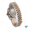 ساعت رولکس دیت جاست زنانه دورنگ رزگلد صفحه دودی Rolex-6897-L