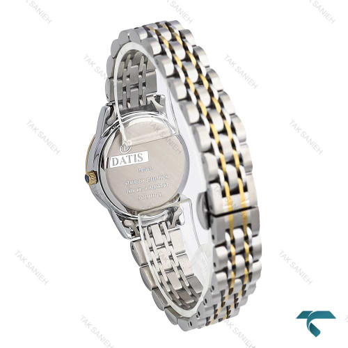 ساعت داتیس D8769L زنانه دورنگ طلایی صفحه سفید Datis-6940-L